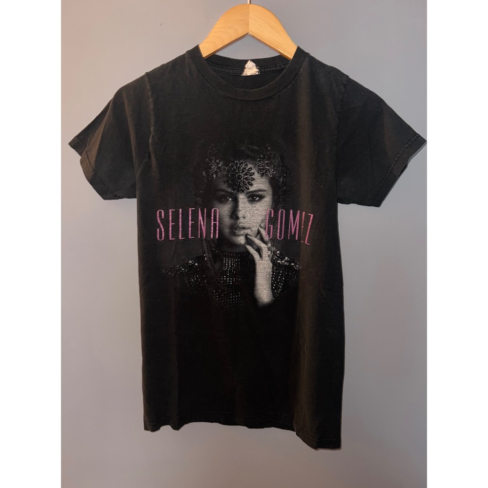 Selena Gomez Stars Dance 2013 World‎ Tour T-Shirt Black Pink Graphic Concert Tee